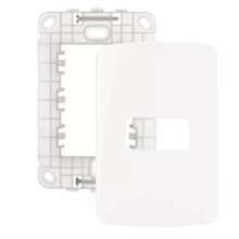 Placa B3 4x2 c/ Suporte Branca 1 Posto Horizontais Margirius Placa B3 4x2 c/ Suporte Branca 1 Posto Horizontais Margirius