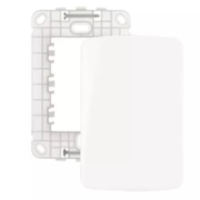 Placa Cega B3 4x2 c/ Suporte Branca Margirius Placa Cega B3 4x2 c/ Suporte Branca Margirius
