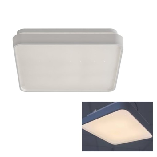Plafon Led SB Quadrado White 24W 3000K Bivolt Opus Plafon Led SB Quadrado White 24W 3000K Bivolt Opus