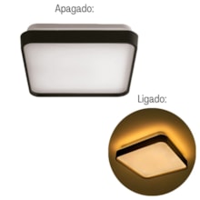 Plafon LED Sobrepor Black Preto 24W 3000K Opus Plafon LED Sobrepor Black Preto 24W 3000K Opus