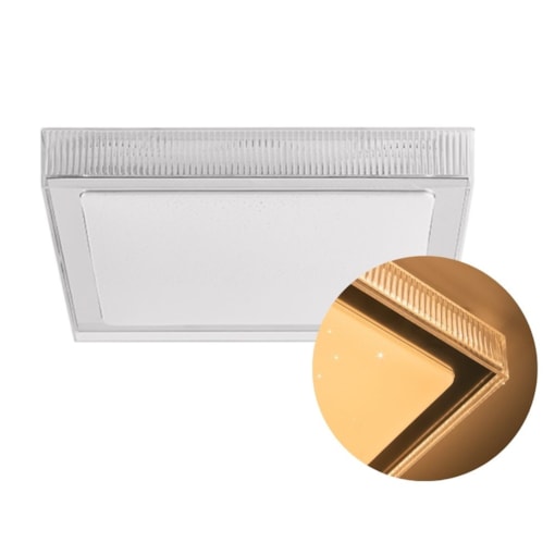 Plafon Led Sobrepor Quadrado Aquarius 24W 3000K Bivolt Opus Plafon Led Sobrepor Quadrado Aquarius 24W 3000K Bivolt Opus