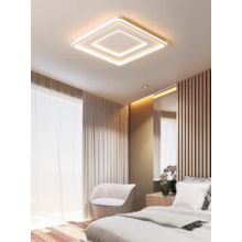 Plafon Quadrado Borda Branca 40x40cm Led 55W 3500K Cinderella Plafon Quadrado Borda Branca 40x40cm Led 55W 3500K Cinderella