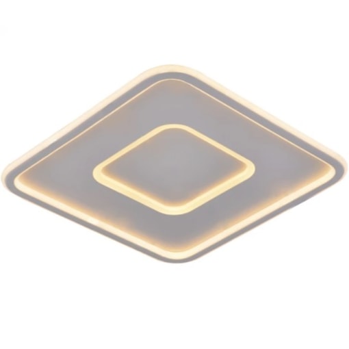 Plafon Quadrado Borda Branca 40x40cm Led 55W 3500K Cinderella