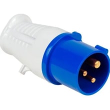 Plug Industrial 2P+T 32A Azul 6H 220V MGI-023 JNG Plug Industrial 2P+T 32A Azul 6H 220V MGI-023 JNG