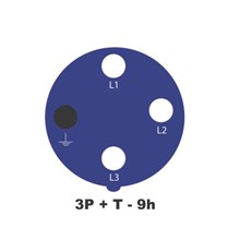 Plug Industrial 3P+T 16A Azul 9H MGI-014-9 JNG