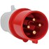 Plug Industrial 3P+T 16A Vermelho 6H 380V MGI-014 JNG