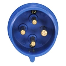 Plug Industrial 3P+T 32A Azul 9H 220V MGI-024-9 JNG Plug Industrial 3P+T 32A Azul 9H 220V MGI-024-9 JNG