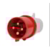 Plug Macho Industrial  3P+T 32A Vermelho 6H 380V MGI-024 JNG Plug Macho Industrial  3P+T 32A Vermelho 6H 380V MGI-024 JNG