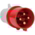 Plug Macho Industrial  3P+T 32A Vermelho 6H 380V MGI-024 JNG Plug Macho Industrial  3P+T 32A Vermelho 6H 380V MGI-024 JNG