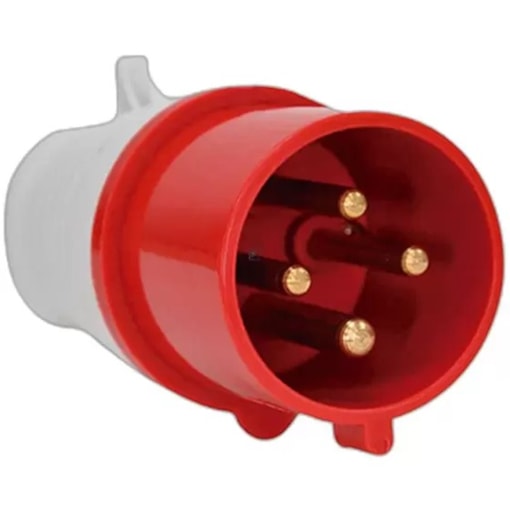 Plug Macho Industrial  3P+T 32A Vermelho 6H 380V MGI-024 JNG Plug Macho Industrial  3P+T 32A Vermelho 6H 380V MGI-024 JNG