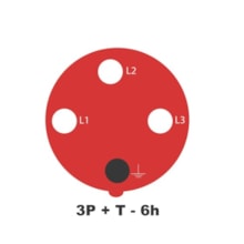 Plug Móvel Industrial 3P+T 16A Vermelho 6H 380/415V Tramontina Plug Móvel Industrial 3P+T 16A Vermelho 6H 380/415V Tramontina