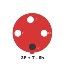 Plug Móvel Industrial 3P+T 16A Vermelho 6H 380/415V Tramontina