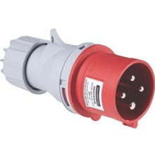 Plug Móvel Industrial 3P+T 16A Vermelho 6H 380/415V Tramontina
