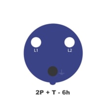 Plugue Móvel Industrial 2P+T 32A Azul 6H 220/250V Tramontina Plugue Móvel Industrial 2P+T 32A Azul 6H 220/250V Tramontina