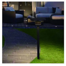 Poste Balizador Preto 6W 3000K Gaya  Poste Balizador Preto 6W 3000K Gaya