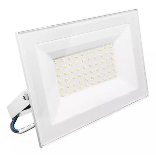 Projetor Refletor LED Slim 50W 6500K Bivolt Branco Ourolux