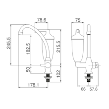 Purificador com Torneira Acqua Bella Mesa Branca Lorenzetti  Purificador com Torneira Acqua Bella Mesa Branca Lorenzetti