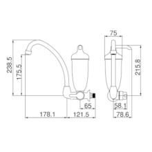 Purificador com Torneira Acqua Bella Parede Branco Lorenzetti Purificador com Torneira Acqua Bella Parede Branco Lorenzetti