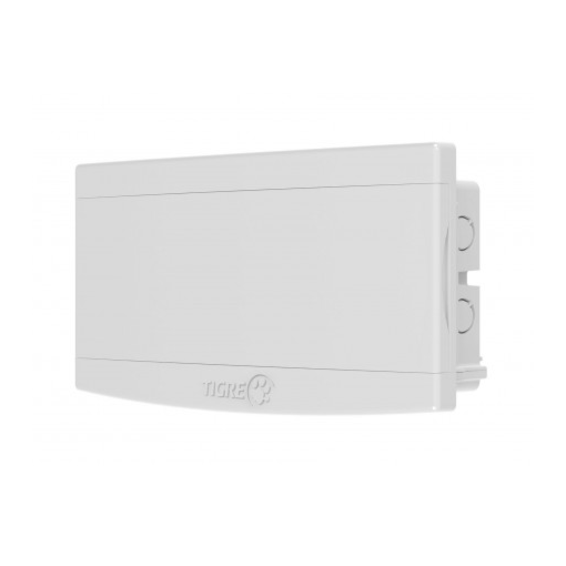 Quadro de Distribuição PVC Slim Embutir Sem Barramento 12 Disjuntores Tigre Quadro de Distribuição PVC Slim Embutir Sem Barramento 12 Disjuntores Tigre