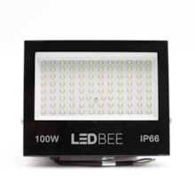 Refletor Led 100W 6500K Bivolt Preto LL-1199 LedBee R100B