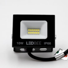 Refletor Led 10W 6500K Bivolt Preto LL-1196 LedBee R10B