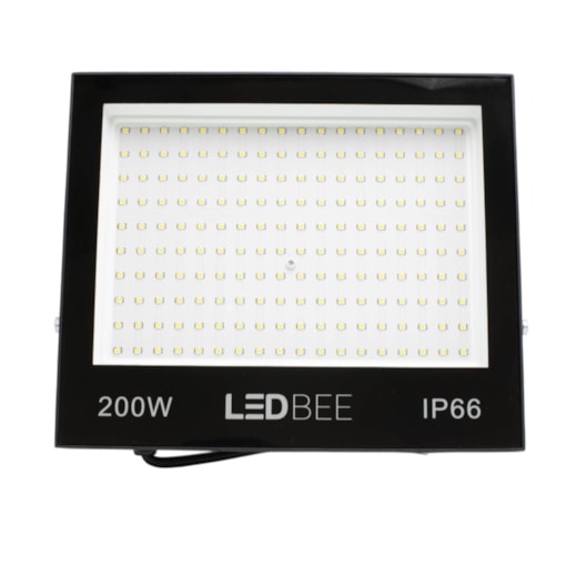 Refletor Led 200W 6500K Bivolt Preto LL-1200 LedBee R200B