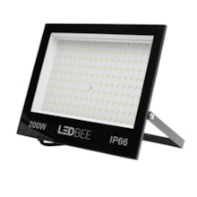 Refletor Led 200W 6500K Bivolt Preto LL-1200 LedBee R200B