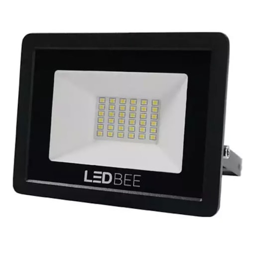 Refletor Led 30W 6500K Bivolt Preto LL-1267 LedBee R30B