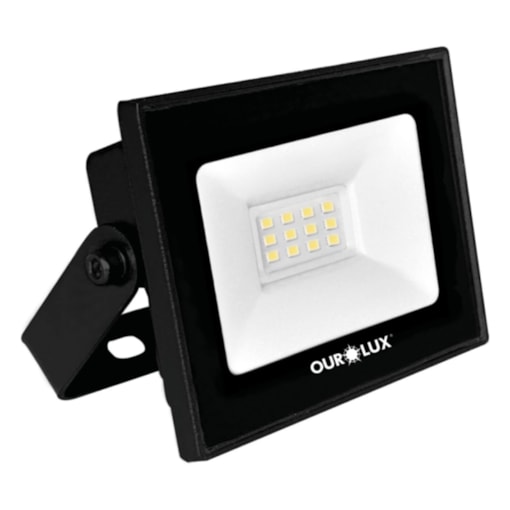 Refletor LED Slim 30W 6500K Bivolt Preto Ourolux  Refletor LED Slim 30W 6500K Bivolt Preto Ourolux