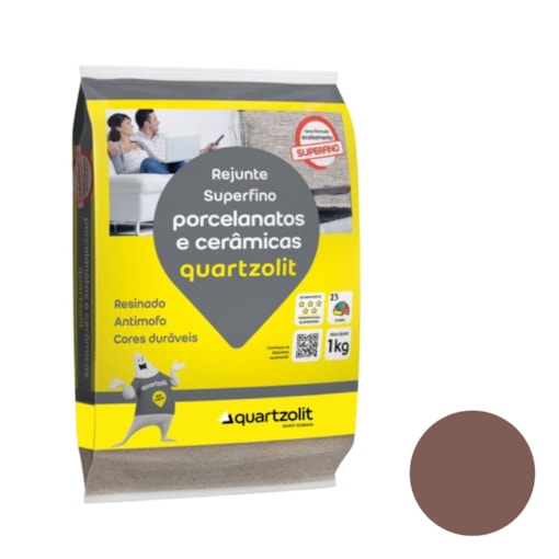 REJUNTE PORCELANATO MARROM CAFÉ 1KG QUARTZOLIT  REJUNTE PORCELANATO MARROM CAFÉ 1KG QUARTZOLIT