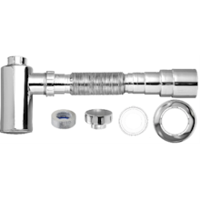 Sifão Universal com Copo Cromado Lavatório Blukit Sifão Universal com Copo Cromado Lavatório Blukit