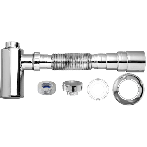 Sifão Universal com Copo Cromado Lavatório Blukit Sifão Universal com Copo Cromado Lavatório Blukit