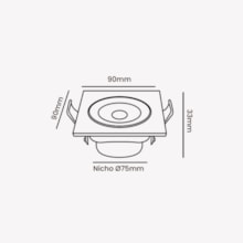 Spot Embutir Quadrado 5W 3000K Bivolt 87524 Opus Spot Embutir Quadrado 5W 3000K Bivolt 87524 Opus