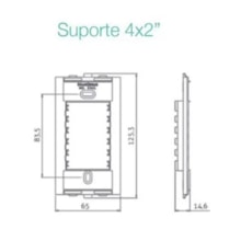 Suporte 4x2 Linhas Sleek/Clean Margirius Suporte 4x2 Linhas Sleek/Clean Margirius