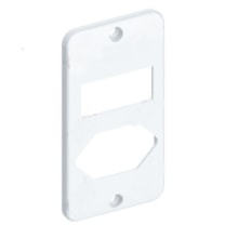 Tampa 1 Tomada Hexagonal + 1 Interruptor 1/2'' - 3/4'' Branco Konextop Tampa 1 Tomada Hexagonal + 1 Interruptor 1/2'' - 3/4'' Branco Konextop