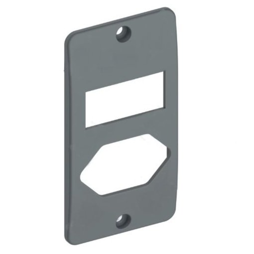 Tampa 1 Tomada Hexagonal + 1 Interruptor 1/2'' - 3/4'' Cinza Konextop Tampa 1 Tomada Hexagonal + 1 Interruptor 1/2'' - 3/4'' Cinza Konextop