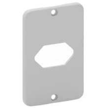 Tampa Tomada Hexagonal Horizontal 1/2'' - 3/4'' Branco Konextop Tampa Tomada Hexagonal Horizontal 1/2'' - 3/4'' Branco Konextop