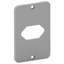 Tampa Tomada Hexagonal Horizontal 1/2'' - 3/4'' Cinza Konextop Tampa Tomada Hexagonal Horizontal 1/2'' - 3/4'' Cinza Konextop