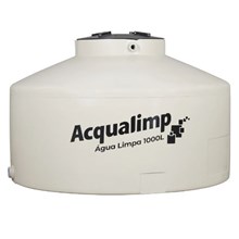 Tanque Polietileno Água Limpa Bege 1000L Acqualimp
