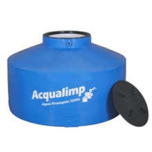 Tanque Polietileno Água Protegida Azul 1000L Acqualimp