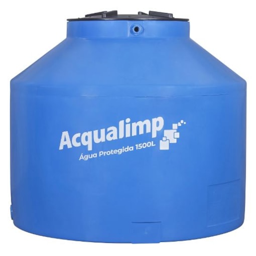 Tanque Polietileno Água Protegida Azul 1500L Acqualimp Tanque Polietileno Água Protegida Azul 1500L Acqualimp