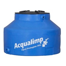 Tanque Polietileno Água Protegida Azul  310L Acqualimp