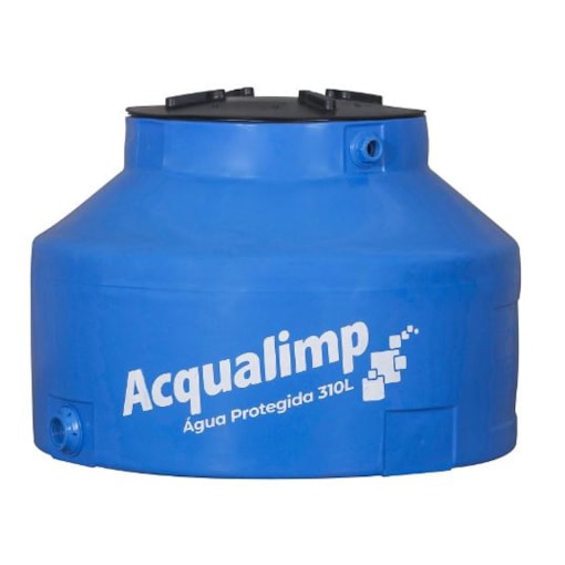 Tanque Polietileno Água Protegida Azul  310L Acqualimp Tanque Polietileno Água Protegida Azul  310L Acqualimp
