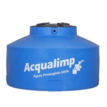 Tanque Polietileno Água Protegida Azul  500L Acqualimp