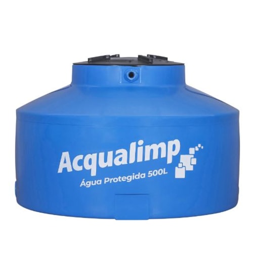 Tanque Polietileno Água Protegida Azul  500L Acqualimp Tanque Polietileno Água Protegida Azul  500L Acqualimp