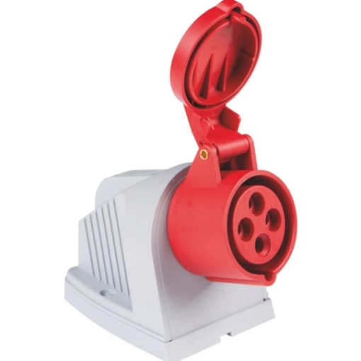 Tomada Sobrepor Industrial 3P+T 16A Vermelha 6H 380/415V Tramontina Tomada Sobrepor Industrial 3P+T 16A Vermelha 6H 380/415V Tramontina