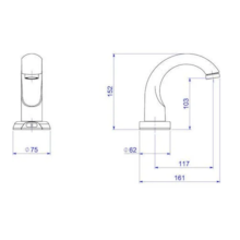 Torneira Mesa Lavatório c/ Sensor Bivolt Cromado 1180.C Deca Torneira Mesa Lavatório c/ Sensor Bivolt Cromado 1180.C Deca