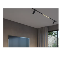 Trilho Eletrificado Magnético Embutir Preto 2 Metros Gaya   Trilho Eletrificado Magnético Embutir Preto 2 Metros Gaya