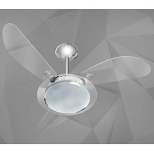 Ventilador de Teto New Delta Clean 3 Pás Transparente 127V Ventidelta 