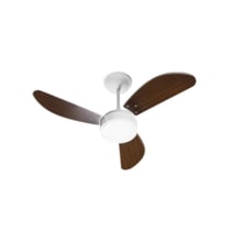 Ventilador New Light Led 3 Pás Branco/Tabaco 127V Ventidelta Ventilador New Light Led 3 Pás Branco/Tabaco 127V Ventidelta